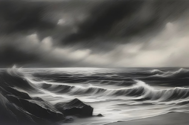 PSD serene beach scenes captivate in stunning seascape illustrations