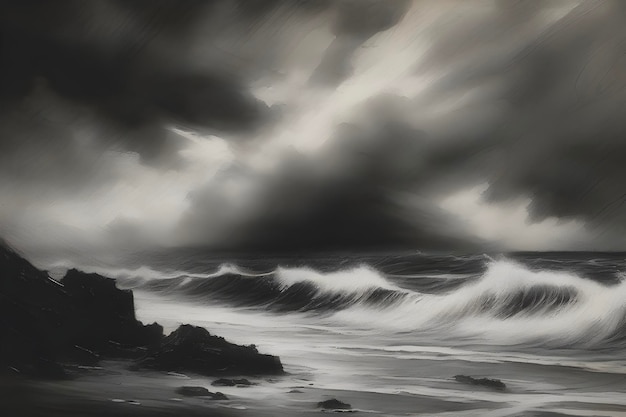 PSD serene beach scenes captivate in stunning seascape illustrations