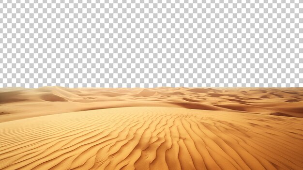 PSD serene landscape of sahara desert with undulating dunes on transparent background