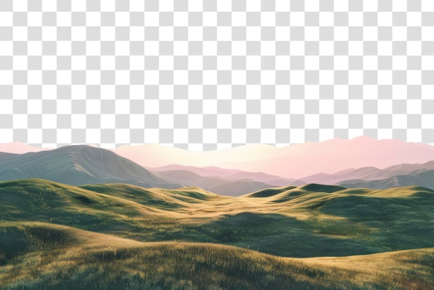 PSD serene rolling hills landscape