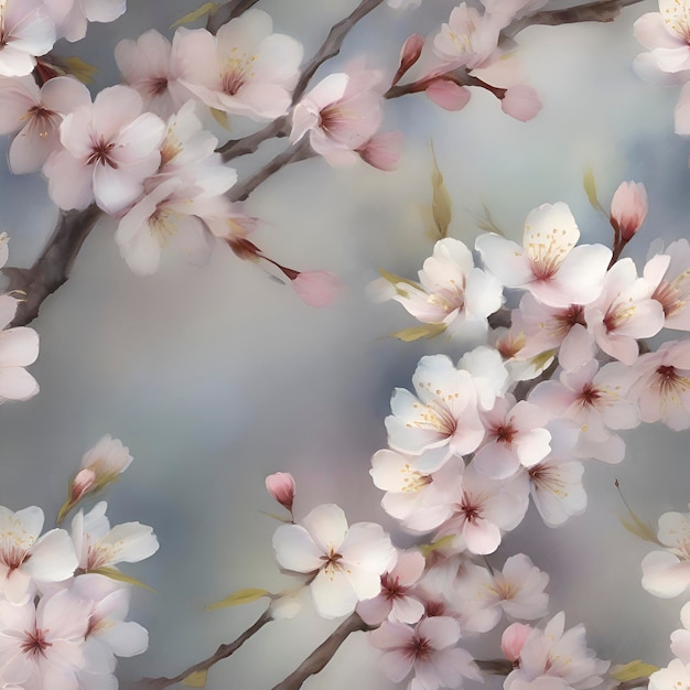 A serene scene of cherry blossoms