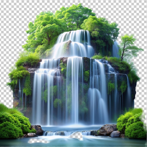 PSD serene tranquil waterfall