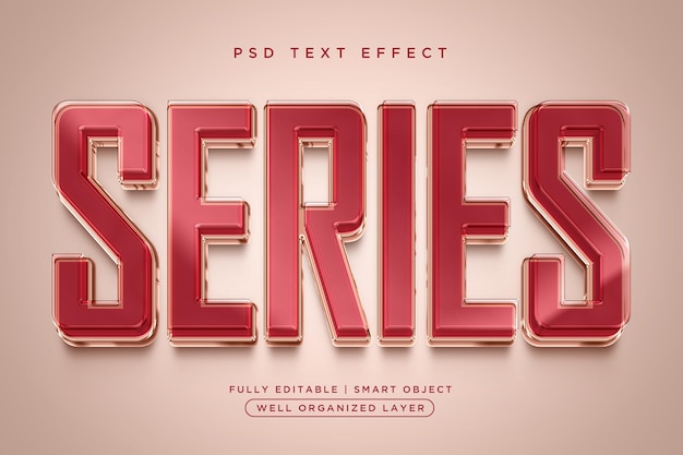 Series 3d style text effect