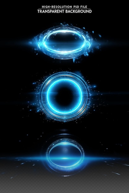 A series of circles with a blue background and a circle with a blue circle around it.