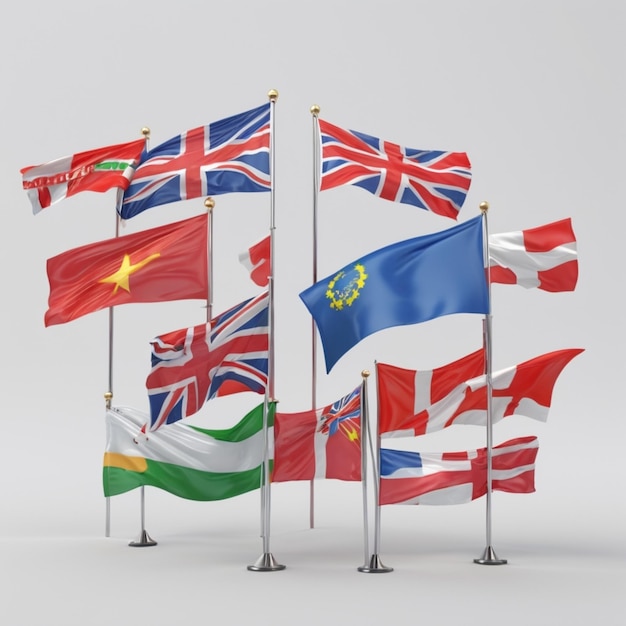 a series of flags that say union and the british flag