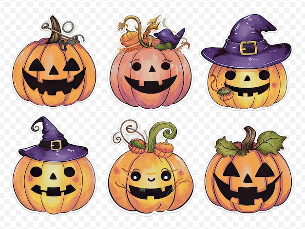 a series of pictures of pumpkins including one that says witch