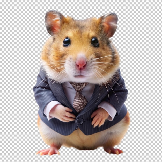 PSD serious hamster in normal clothes