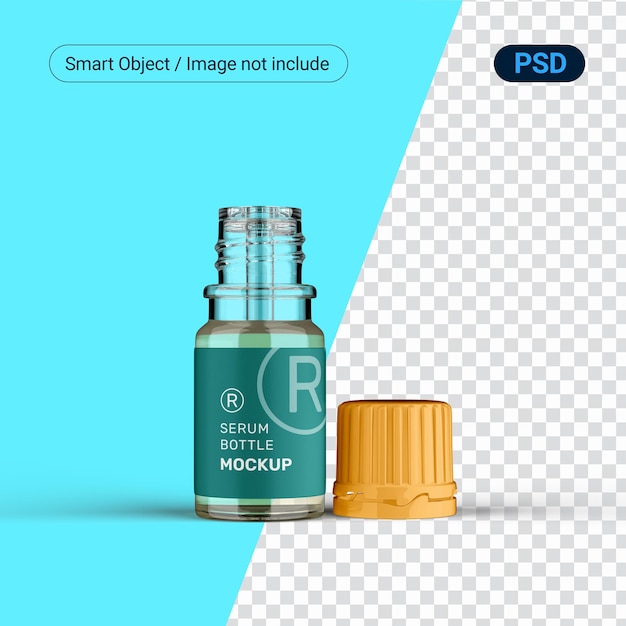 Serum Glass Bottle Mockup