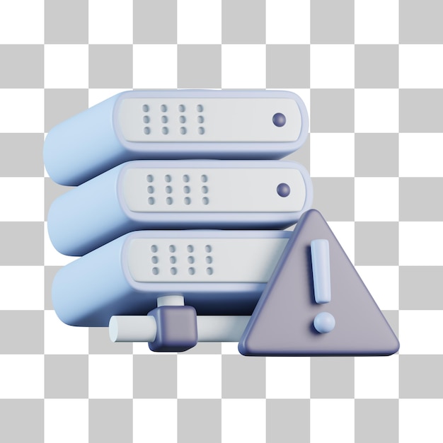 Server Data Error 3D Icon