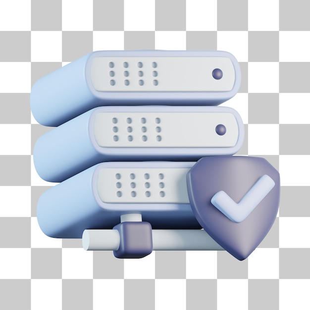 Server Data Secure 3D Icon