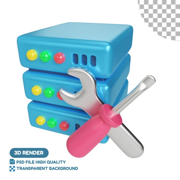 Server maintenance 3D Illustration Icon