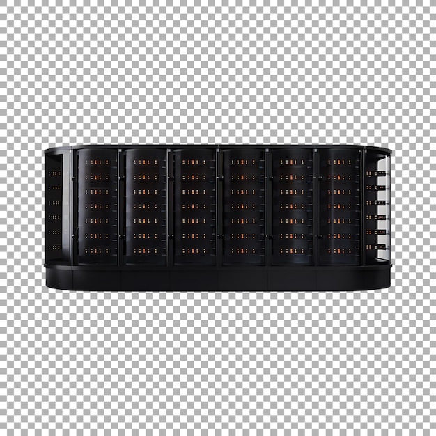 Server Rack Storage Devices on Transparent Background Ai Generated