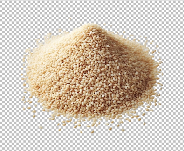 Sesame seeds on a transparent background premium psd