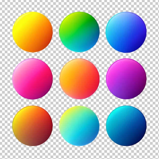 PSD set of abstract blurred colorful gradient spheres