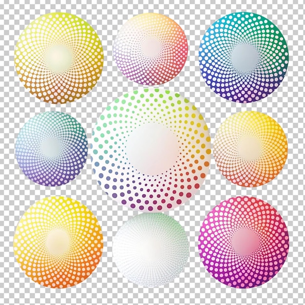 PSD set of abstract blurred colorful gradient spheres