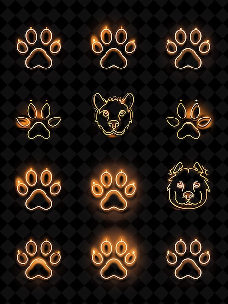 PSD a set of animal print for a new years eve