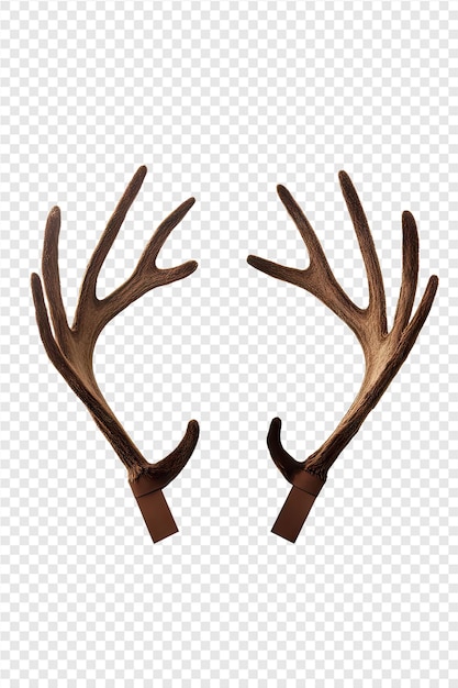 PSD a set of antlers for deer on a transparent background