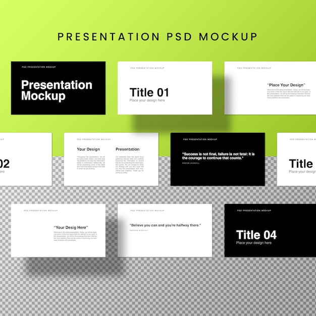 A set of banners for a presentation psd mockup