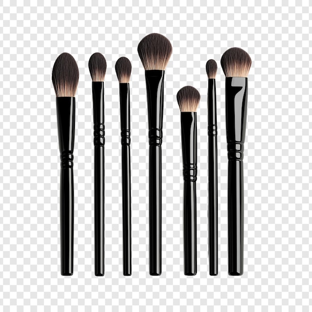 PSD set of black makeup brushes