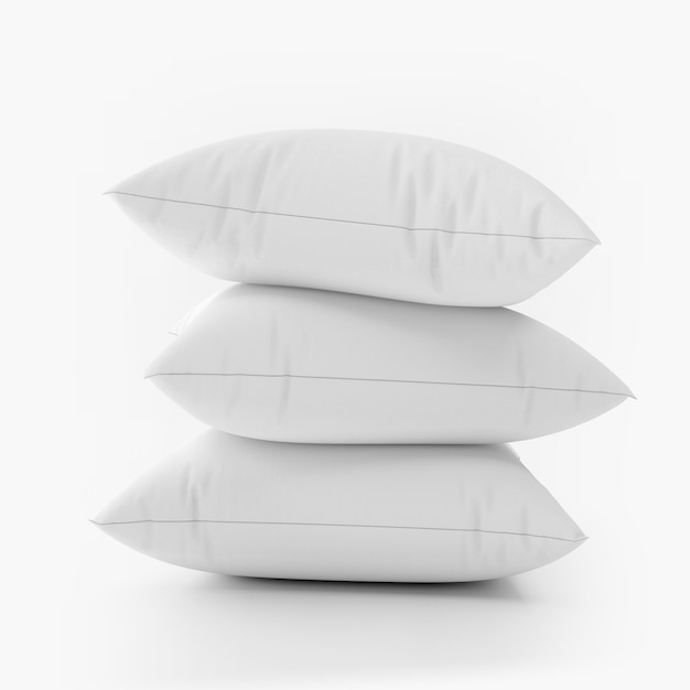 set of blank pillows