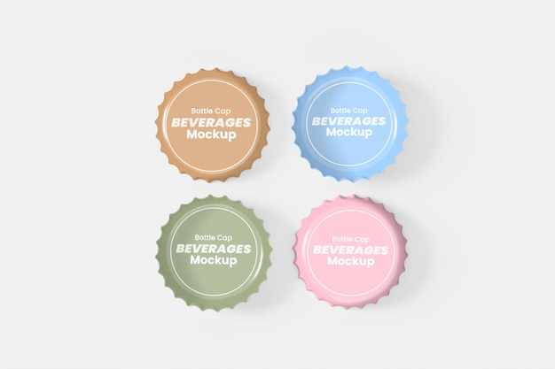 A set of bottles for beverage beverages mockup on a white background.