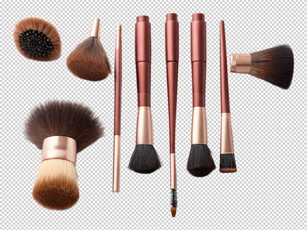 PSD a set of brushes with different colors and a blue and green color on transparent background