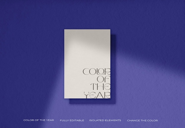 Set of business stationery in the color of the year 2022