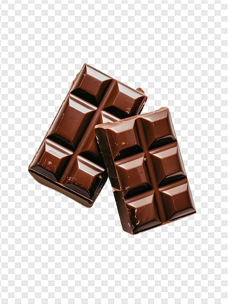 a set of chocolate bar on a transparent background