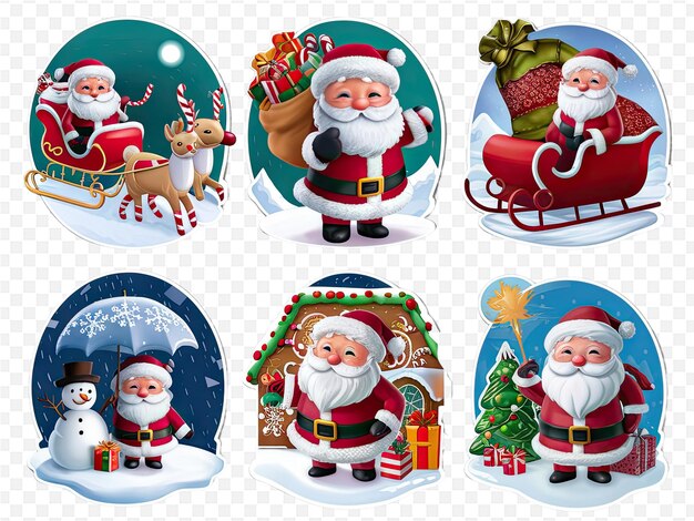 a set of christmas cards including santa santa santa and santa