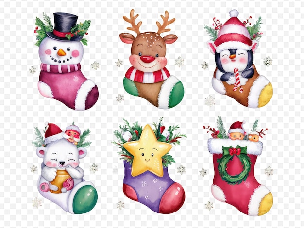 PSD a set of christmas themed cards including snowmen snowmen and a snowman