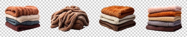 Set collection of Woolen Durries isolated on transparent background