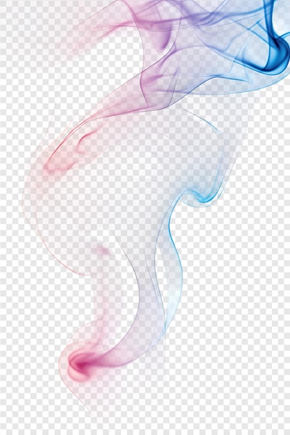 PSD a set of colored smoke with a pattern of colors