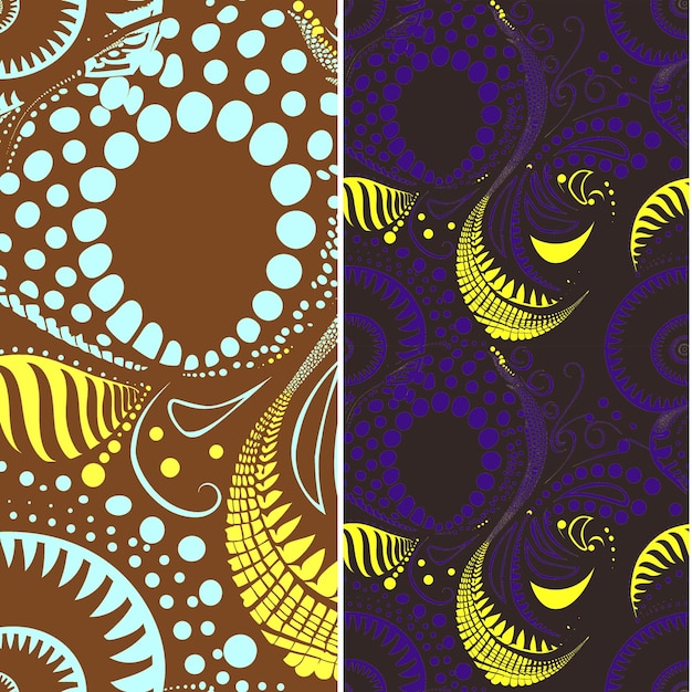 PSD a set of colorful geometric patterns with circles and dots