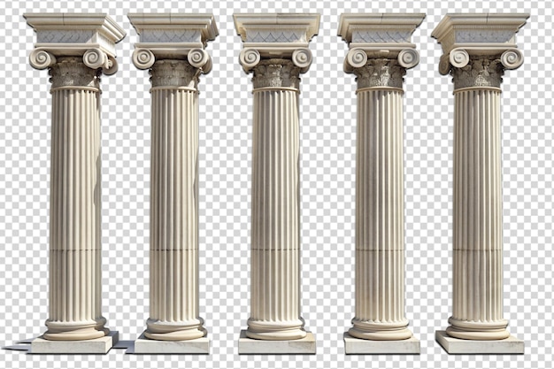 a set of columns with columns on a white background