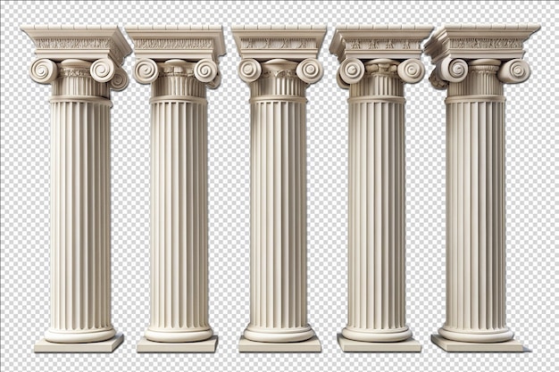 PSD a set of columns with the number 6 on them