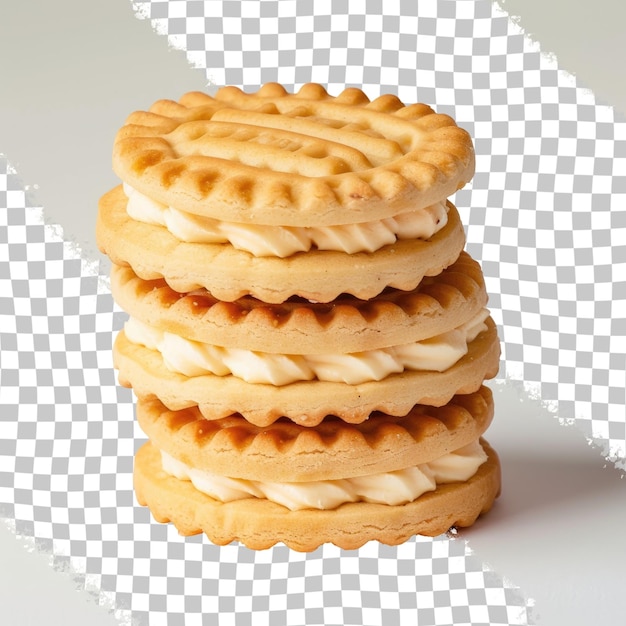 PSD a set of cookies with a square of gluten free cookie on a white background