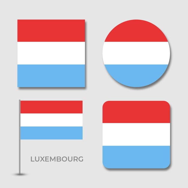 PSD set design of flags for luxembourg