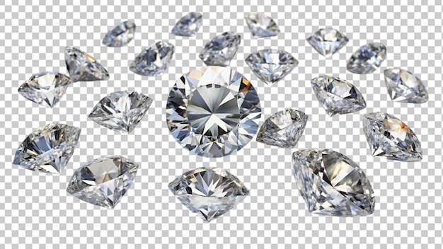 set of diamond transparent background