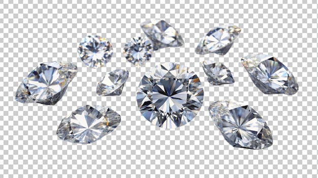 set of diamond transparent background