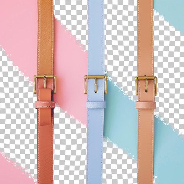 a set of different colored straps with a blue band on them