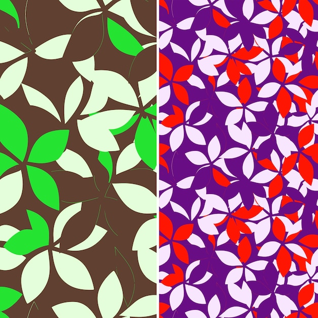 a set of different colors with different colors and the leaves on them