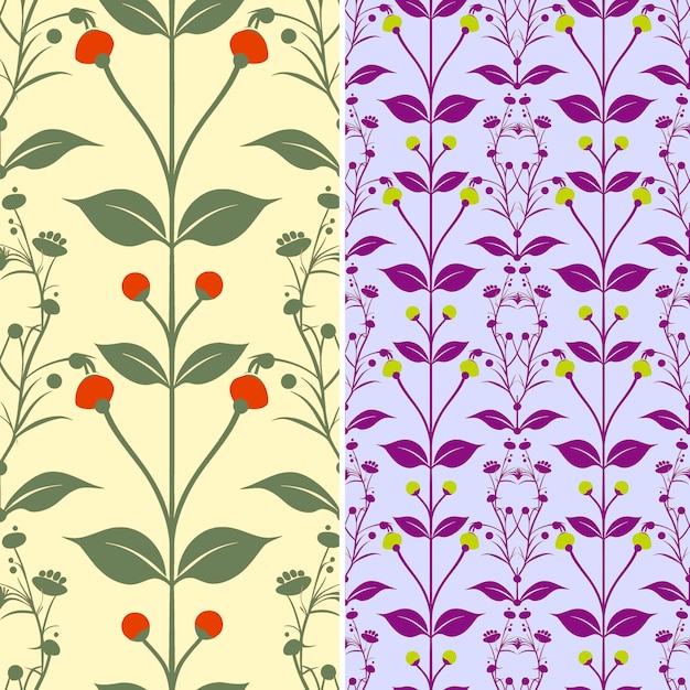 a set of different designs with different colors and the colors of the flowers