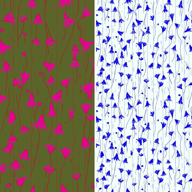 PSD a set of different patterns for spring flowers