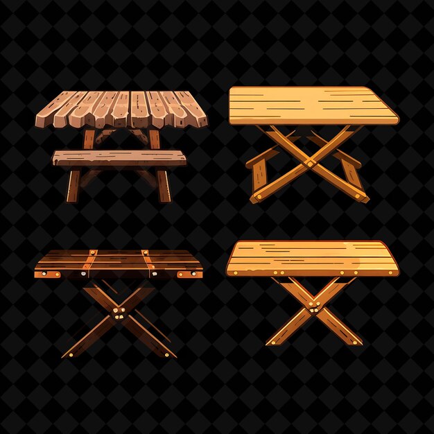 a set of different wooden tables with one that saysno one