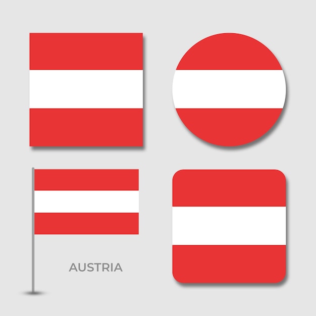 set of flags for austria