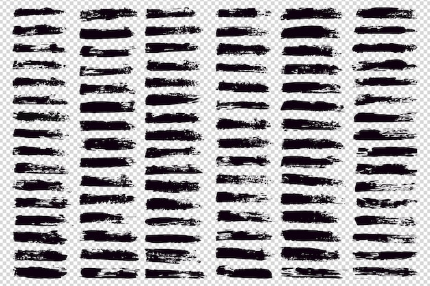 PSD set of grunge brush strokes