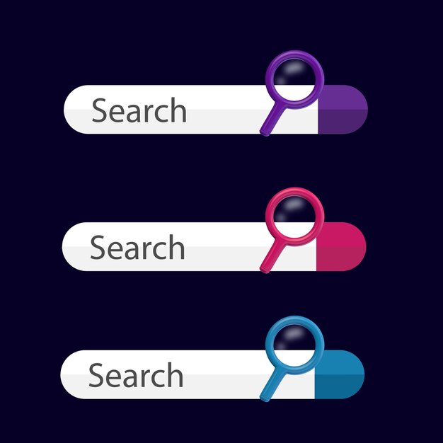 PSD a set of icons for search and search.