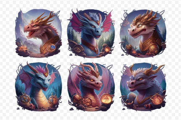 PSD a set of images including dragons dragons and the dragon