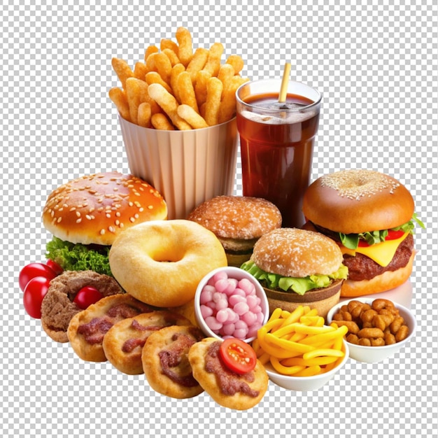 PSD set of junk food