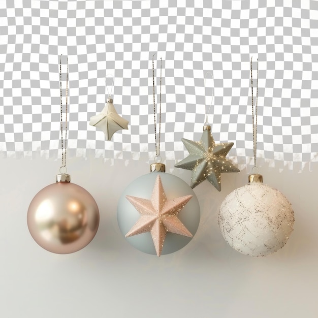 PSD a set of ornaments with a star on it